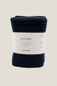 New Arrivals Ethically Made: Face Cloth 2-Pack - Navy