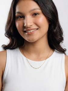 Cloud Blue Enamel Satellite Necklace