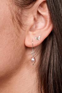 Silver Jewellery: Pearl Drop Earrings - Silver