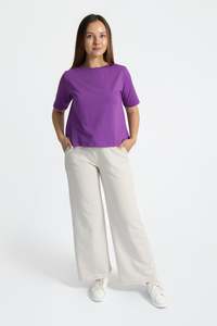 Ethical Collection: Organic Flex Crew Tee - Mulberry