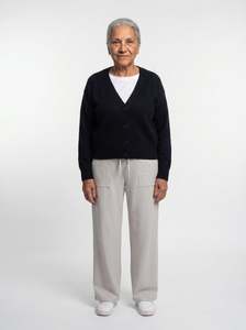 Ethical Collection: V-Neck Cardigan - Black