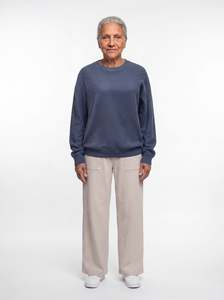 Ethical Collection: Denim Blue Textured Cotton Knit