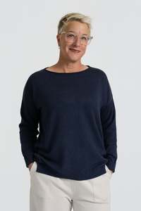 Ethical Collection: Cotton Cashmere Sweater - Cosmic Blue