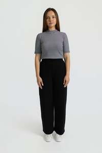 Ethical Collection: Mock Tee - Mono Stripe