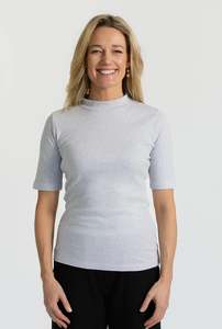 Ethical Collection: Mock Tee - Heather Grey