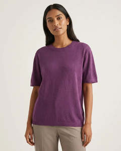 Ethical Collection: Dust Plum Knit Tee