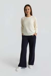 Ethical Fashion Brand Nz: Organic Wide-Leg Pants - Slate