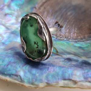 Rings: Chrysoprase & Sterling Silver Ring