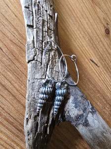 Shell Hoop Earrings - Sterlings Silver