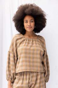 Artisan Handwoven Cotton: Mahina Top | Earth Check