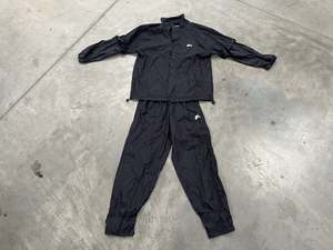 Kasco Mens Black Wet Weather Set With Storage Pouch Bag *Excellent Condition*