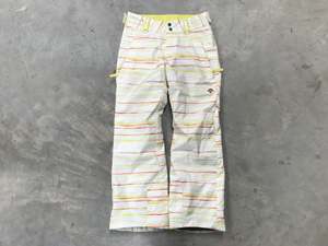 Snowboards: Discente Women's White/Stripe Snow Pants