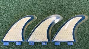 Surf: FCS White/Blue 3 Fin Set *Excellent Condition*