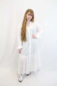 Color White: Karen Walker - 'Fielding Organic Cotton Maxi Dress'