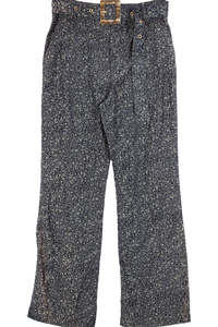 Color Grey: Aqua Blu - Animal Print Pants