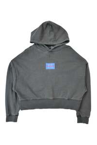 Color Grey: P.E. Nation - Cropped Logo Hoodie
