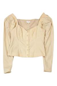 Color Yellow: Song of Style - Puff Sleeve Top