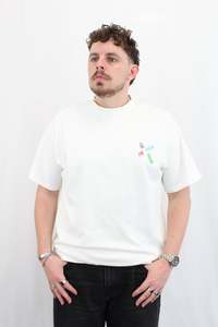 Color Cream: YKTR - Graffiti Printed Tee
