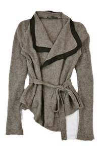 Cardigan: Roberta Scarpa - Wool Wrap Cardigan
