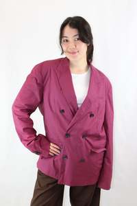 Womens Outerwear: Scotch & Soda - Lightweight Double-Breasted Blazer