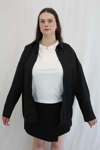 Shirts: Tibi - Oversized Polyester Button Up