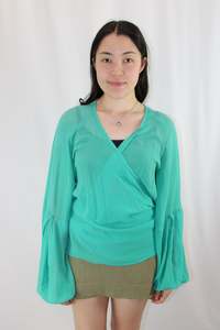 Long Slve Top: Robyn Mathieson - Silk Wrap Top