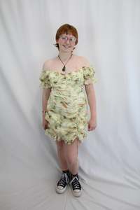 Size 10: Saints + Secrets - Ruched Mini Dress