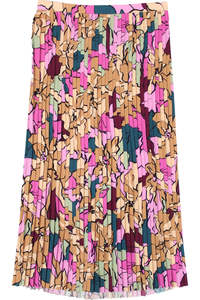 Dries Van Noten - Pleated Floral Midi Skirt