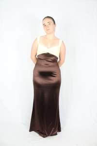 Size 10: Luvalot - Satin Contrast Dress