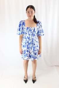 Size 12: Caroline Constas - Garden Tiles Mini Dress