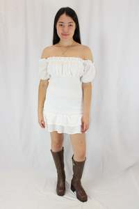 Color Cream: Seven Wonders - NWT May Shirred Dress