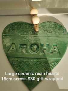 Hanging Green Aroha Heart The Craft Marketplace