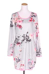 CHARLO - Grey floral L/S dress! 10