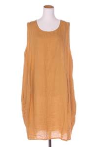 25 Off Sale: MADE IN ITALY (BN) Mustard linen panel dress + pockets! 18-20