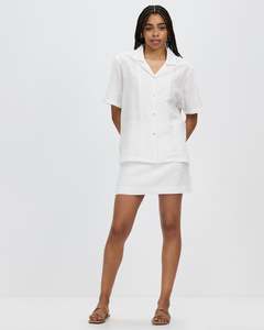 ASSEMBLY LABEL - Darcy linen mini skirt - White! 14