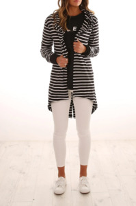 50 Off Sale: SILENT THEORY (BN) Ashleigh stripe hooded cardi! 18