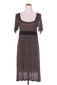 SABATINI WHITE (NZ) Linen blend bronze knit dress! 14