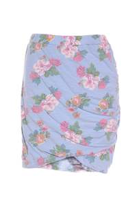 CHARLO - Light blue floral meow skirt! 12