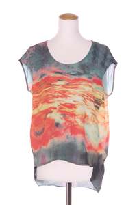 Clearance: DECJUBA - Sleeveless abstract print top! 10