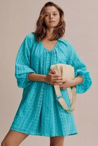 50 Off Sale: COUNTRY ROAD - Ramie + linen gathered neck mini dress! 14