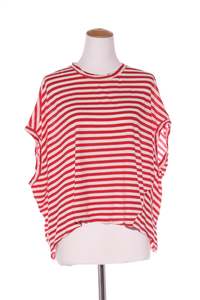 BASSIKE (BN) Organic cotton "Circle" tank - red stripe! 12-14