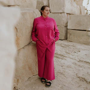 Clearance: MOKÉ - Viscose tunic shirt - Flamingo! 18