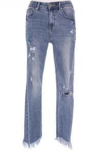 DECJUBA - Distressed angle hem jeans! 10