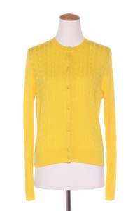 21 04 26: KATE SYLVESTER - Super soft cable knit Winnie cardi - Yellow! 14