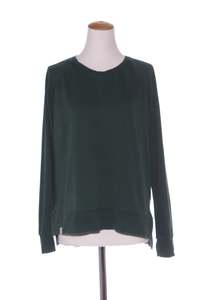 ELM - Cotton crew neck sweater - Bottle green! 8-10