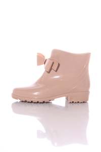 Blush rubber bow detail ankle boots! 8
