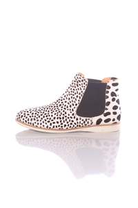 ROLLIE "Chelsea" leather ankle boots- Snow leopard! 41