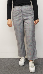 Clearance: OH3 (BN) "Pink check" straight leg high waist trousers! 14
