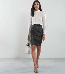 REISS - Kara leather pencil skirt! 8
