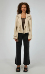 Skate Fund: ALL ABOUT EVE - Toledo linen blend crop trench! 12